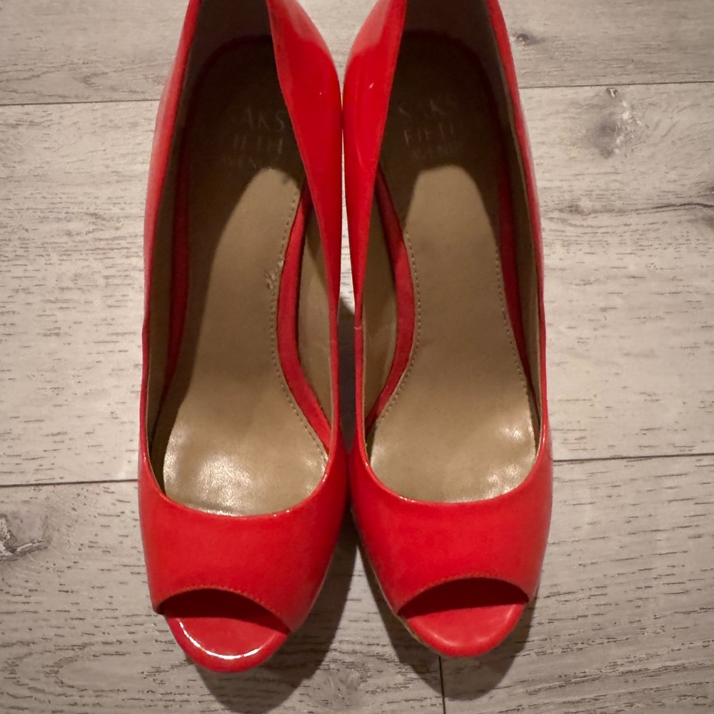 Saks Fifth Avenue Red Stiletto Heels